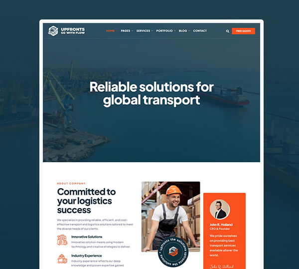 Transport & Logistics WordPress Theme