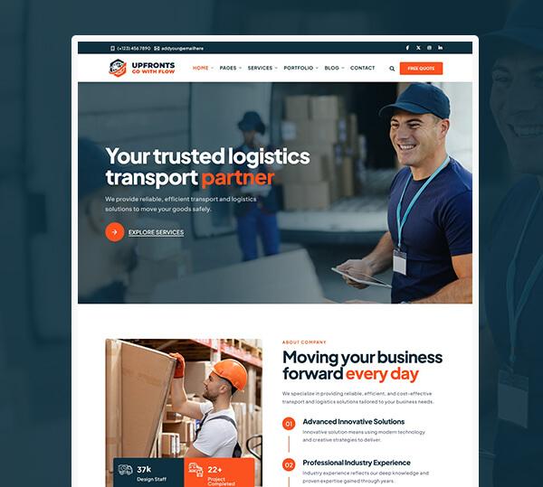 Transport & Logistics WordPress Theme